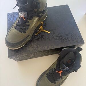 Jordan Spiz’ike Olive Green High Tops Olive Green Camo Size 8 Men’s